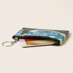 Starry Sky Coin Purse Zipper Makeup Bag for Keys & Earphone