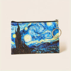 Starry Sky Coin Purse Zipper Makeup Bag for Keys & Earphone