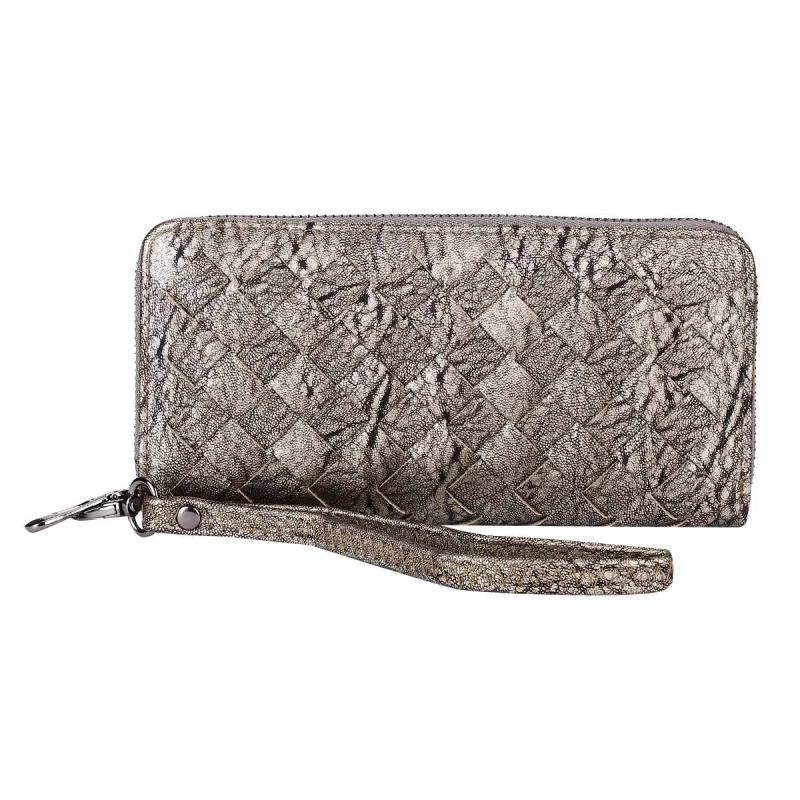 Braided Long Wallet Zipper Coin Purse Wristband