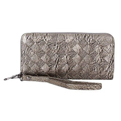 Braided Long Wallet Zipper Coin Purse Wristband