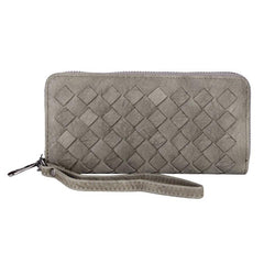 Braided Long Wallet Zipper Coin Purse Wristband