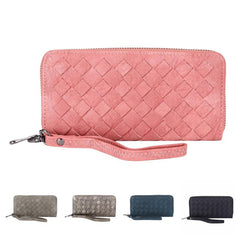 Braided Long Wallet Zipper Coin Purse Wristband