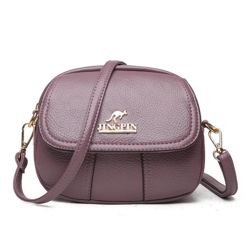Small Textured Crossbody Bag Faux Leather Waterproof Portable Shoulder Bag