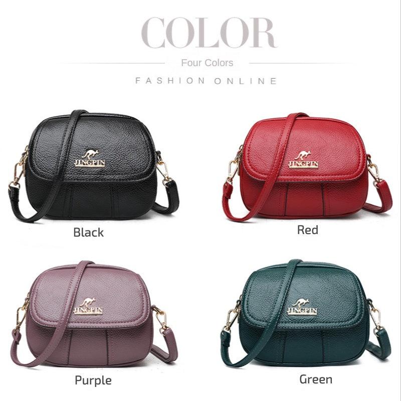 Small Textured Crossbody Bag Faux Leather Waterproof Portable Shoulder Bag