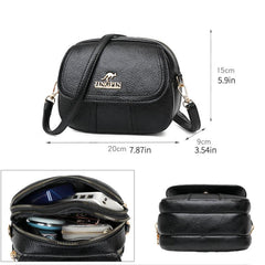 Small Textured Crossbody Bag Faux Leather Waterproof Portable Shoulder Bag