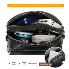 Small Textured Crossbody Bag Faux Leather Waterproof Portable Shoulder Bag