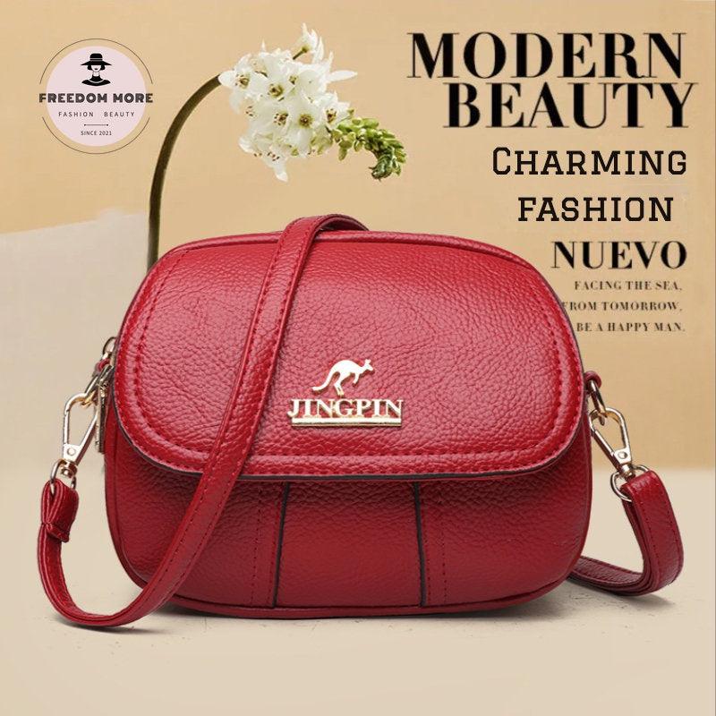 Small Textured Crossbody Bag Faux Leather Waterproof Portable Shoulder Bag