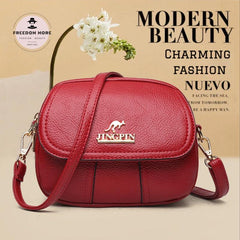 Small Textured Crossbody Bag Faux Leather Waterproof Portable Shoulder Bag