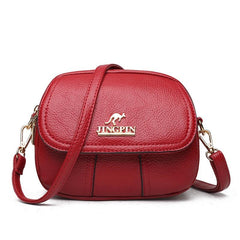 Small Textured Crossbody Bag Faux Leather Waterproof Portable Shoulder Bag
