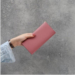 Women's Long Wallet Trifold Tassel Purse With Heart Pendant