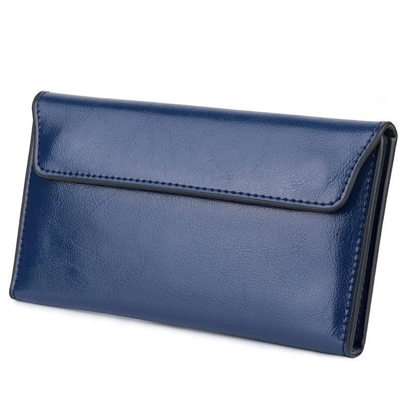 Women's Minimalist Flap Clutch Wallet Solid Coin Purse