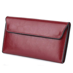 Women's Minimalist Flap Clutch Wallet Solid Coin Purse