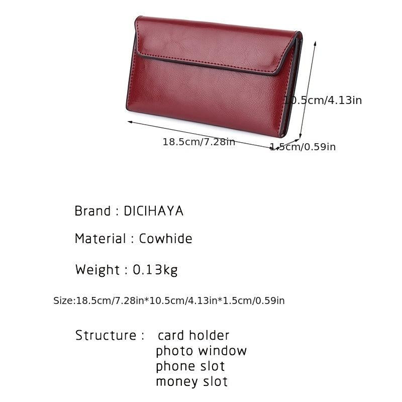 Women's Minimalist Flap Clutch Wallet Solid Coin Purse