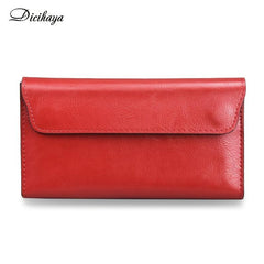 Women's Minimalist Flap Clutch Wallet Solid Coin Purse