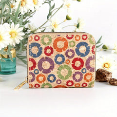 Vintage Pattern Clutch Coin Purse Zipper Around Wallet