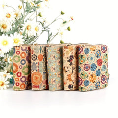 Vintage Pattern Clutch Coin Purse Zipper Around Wallet