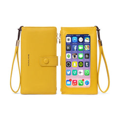 PU Women's RFID Travel Wallet Touch Screen Phone Bag Clutch Bag