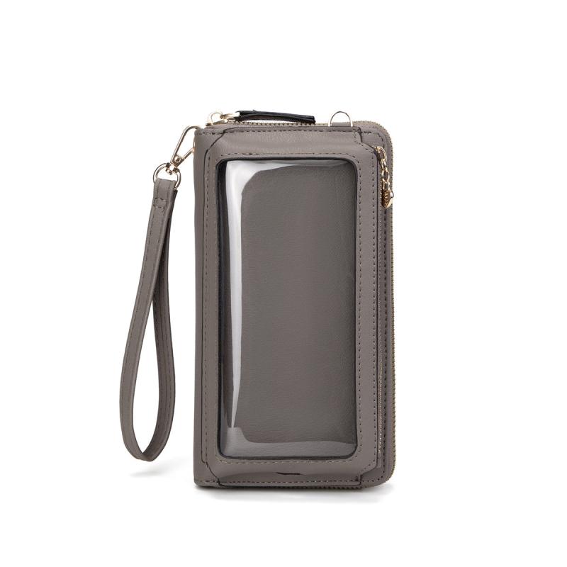 PU Women's RFID Travel Wallet Touch Screen Phone Bag Clutch Bag