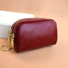 3-Layer Purse Change Coin Purse Mini Holder Zip Key Storage Pouch
