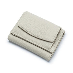 Women's Mini Wallet Faux Leather Snap Button Coin Purse Solid Coin Pockets