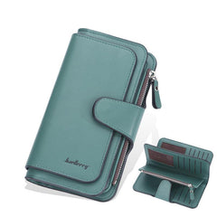 Women's Faux Leather Wallet With Card Slots & ID Window