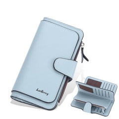 Women's Faux Leather Wallet With Card Slots & ID Window