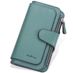 Women's Faux Leather Wallet With Card Slots & ID Window