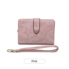 Snap Button Small Wallet Faux Leather Wallet