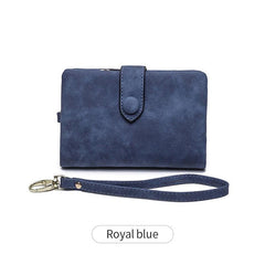 Snap Button Small Wallet Faux Leather Wallet