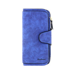 Faux Leather Long Wallet with Multifunctional Features