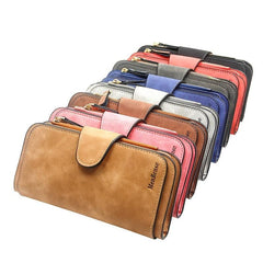Faux Leather Long Wallet with Multifunctional Features