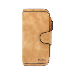 Faux Leather Long Wallet with Multifunctional Features