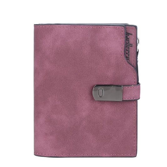 Slim Coin Purse Faux Leather Wallet Solid Clutch Bag
