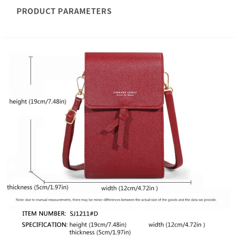 Minimalist Solid Shoulder Bag All Match Flap Crossbody Phone Bag