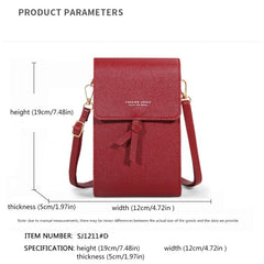 Minimalist Solid Shoulder Bag All Match Flap Crossbody Phone Bag