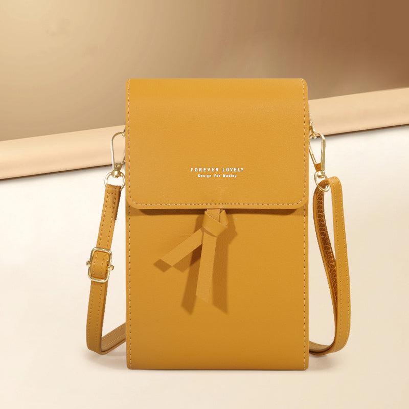 Minimalist Solid Shoulder Bag All Match Flap Crossbody Phone Bag