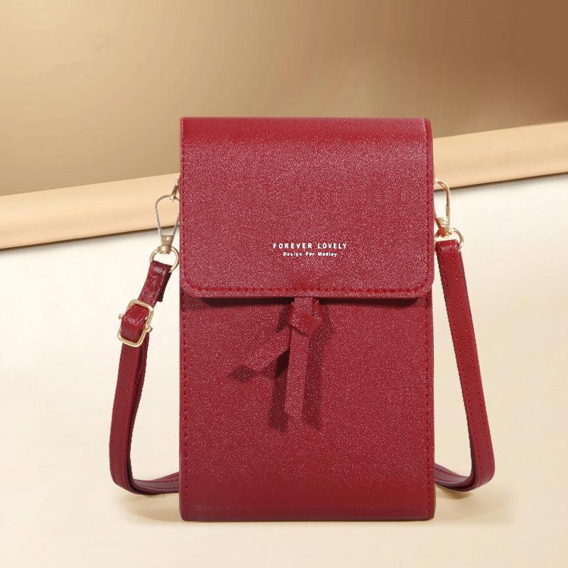 Minimalist Solid Shoulder Bag All Match Flap Crossbody Phone Bag