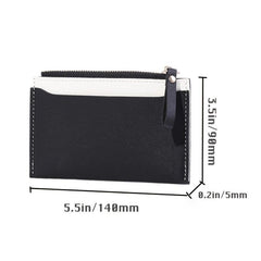 Women's Small Card Wallet Faux Leather Zipper Clutch Bag