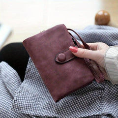 Vintage Short Wallet Clutch Coin Purse Flap Snap Portable Purse