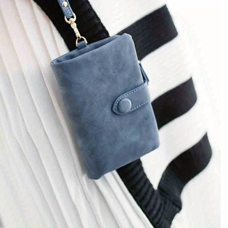 Vintage Short Wallet Clutch Coin Purse Flap Snap Portable Purse