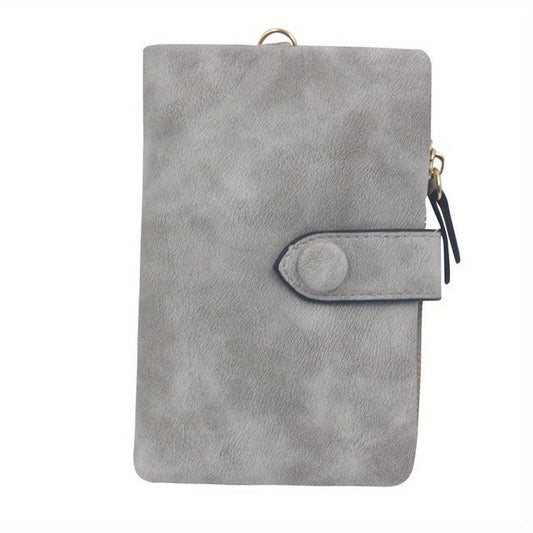 Vintage Short Wallet Clutch Coin Purse Flap Snap Portable Purse