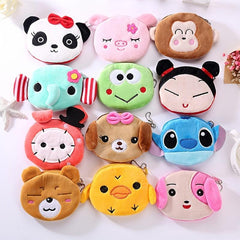 Cartoon Coin Purse Zipper Storage Bag For Keys & Earphone