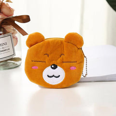 Cartoon Coin Purse Zipper Storage Bag For Keys & Earphone