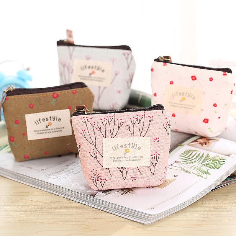 Mini Cartoon Pattern Zipper Pouch Coin Purse