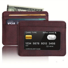Minimalist Solid Wallet Casual PU Leather Credit Card Storage Bag & Organizer