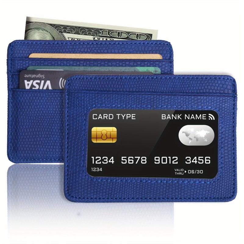 Minimalist Solid Wallet Casual PU Leather Credit Card Storage Bag & Organizer