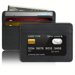 Minimalist Solid Wallet Casual PU Leather Credit Card Storage Bag & Organizer