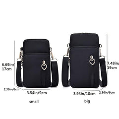 Zipper Phone Wallet Square Bag Coin Purse Shoulder Bag