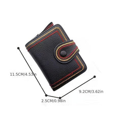 Small Fashionable Coin Purse Faux Leather Wallet With Zipper Bifold Purse