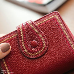 Small Fashionable Coin Purse Faux Leather Wallet With Zipper Bifold Purse